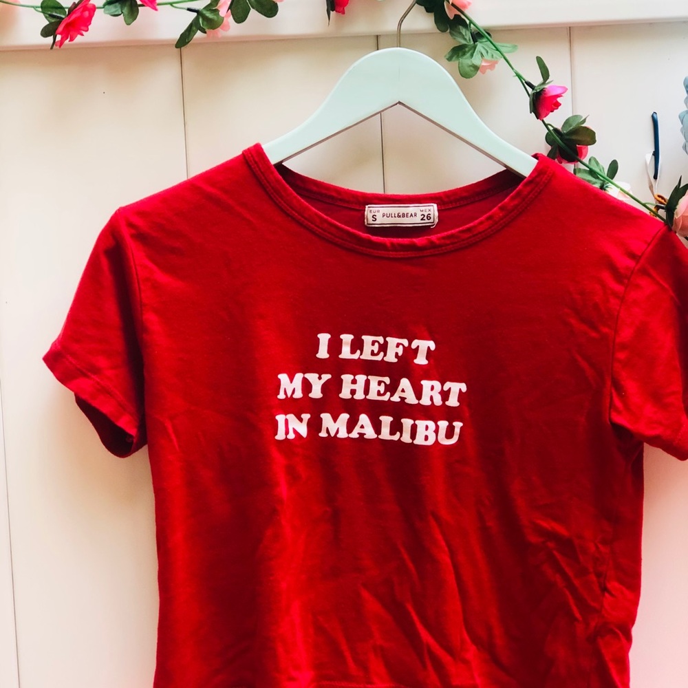 I left my heart in Malibu Summer Crop top